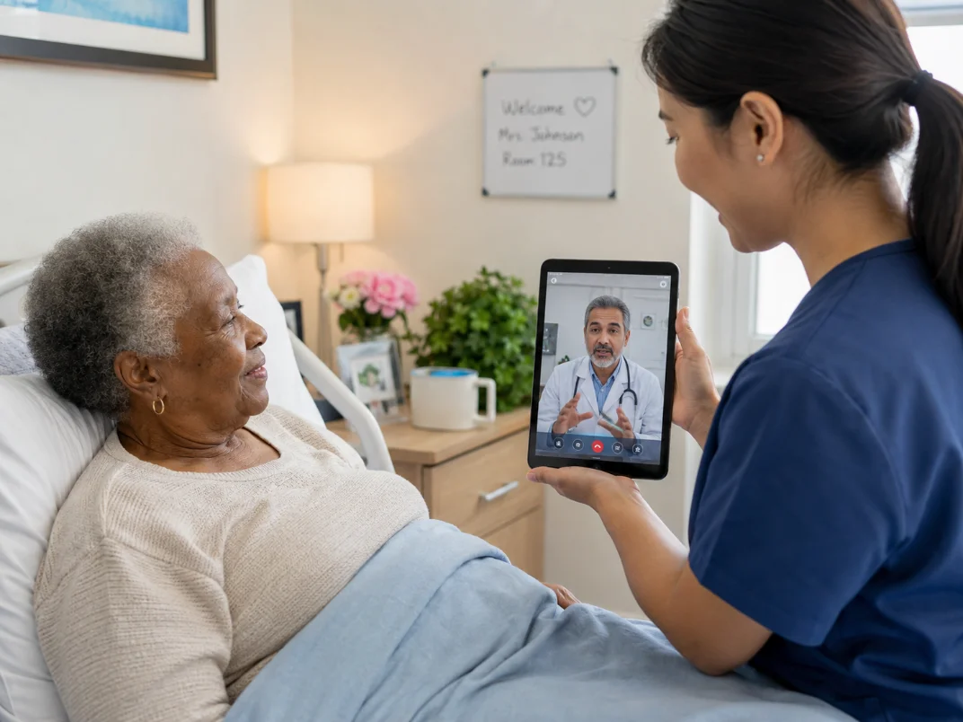 a bedside telehealth photo